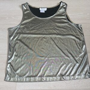 3/$10 TESS Vintage Shimmering Gold Women's Tank Top